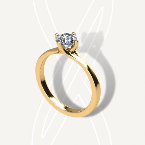 Arany eljegyzési gyűrű gyémánttal BRK 200 38058