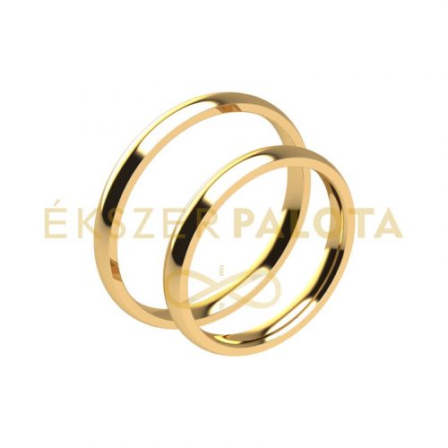 Arany klasszikus karikagyűrű pár 2.5 mm domború
