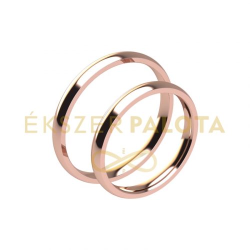 Arany klasszikus karikagyűrű pár 2,5 mm domború