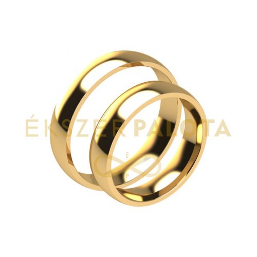 Arany klasszikus karikagyűrű pár 4,5 mm domború