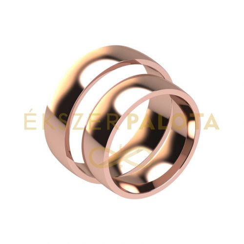 Arany klasszikus karikagyűrű pár 6 mm domború
